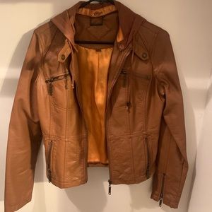 Faux leather jacket barely worn